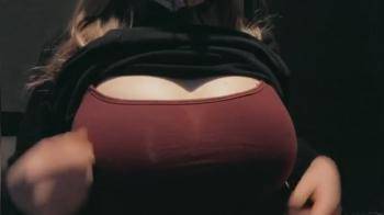 video of Hoodie Hiding Big Tits