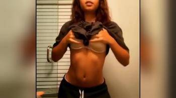 video of Cute teen practicing her stripping