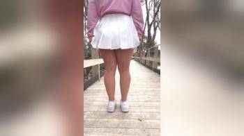 video of Taking off panties skirt
