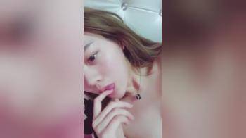 video of cute asian showing herself