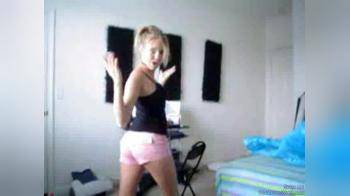 video of Sexy Blond Dancing, Short shorts ass
