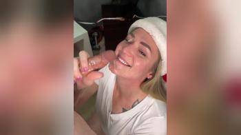 video of Giving Herself a White Christmas