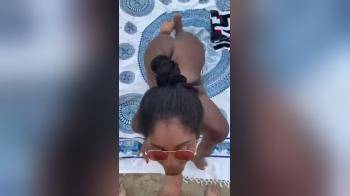 video of Black Bitch Sucking White Cock In Public