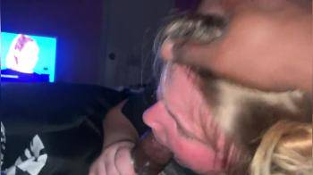 video of White tramp giving sloppy passionate head to BBC