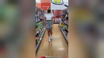 video of Flashing tits in the store