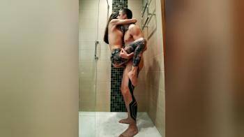 video of Amateur couple shower sex