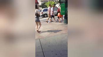 video of cute chinese girl mini skirt bouncy butt sexy legs