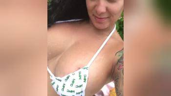 video of Latina Slut Showing Off Wet Body