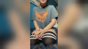 video of Busty Teen With High Socks