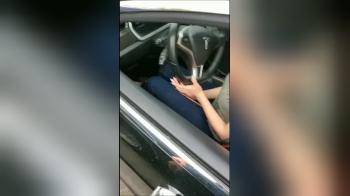 video of Sucking cock from inside the car and making him cum
