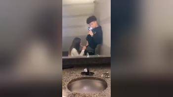 video of public toilet blow job