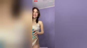 video of girl pours water on the underwear
