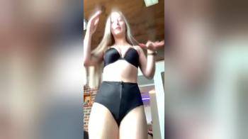 video of girl teasing her body