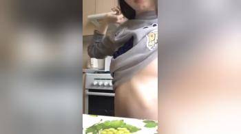 video of girl shows her hard nipples