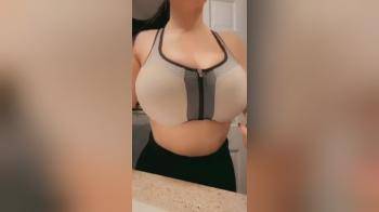 video of after workout tittie drop