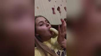 video of bating with a banana