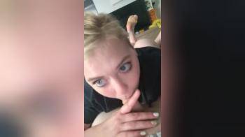 video of blonde GF sucks dick