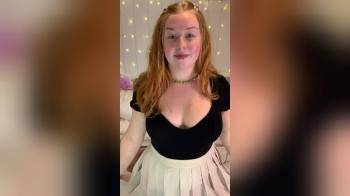 video of Cute Redhead bouncing tits