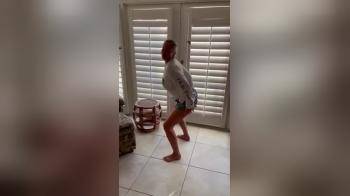 video of Blonde wife teasing on vacation