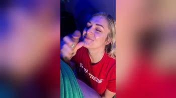 video of Nice Blonde Pulls It Out Onto Her Face