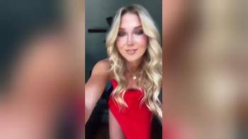 video of Red dress tight body