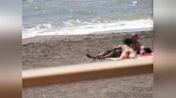 video of Beach oral voyeur