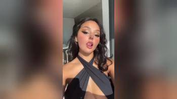 video of Black top showing tits