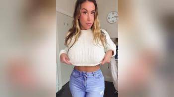 video of Showing her sweater puppies