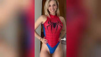 video of sexy girl in spiderman suit