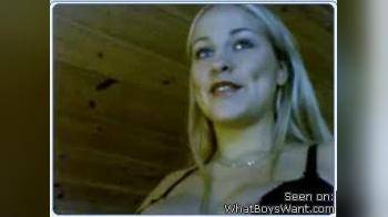 video of Hot Swedish Blonde strips on webcam