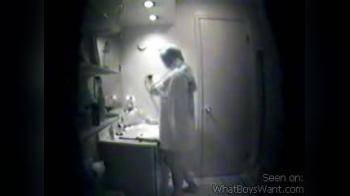video of undress in bathroom