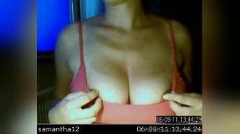 video of samantha12 playing with boobs