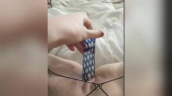 video of LovelyLexi glass-dildo pussy tease