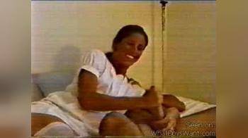 video of Nurse gives Handjob on a bed