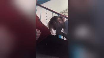 video of sucking dick on the stairs