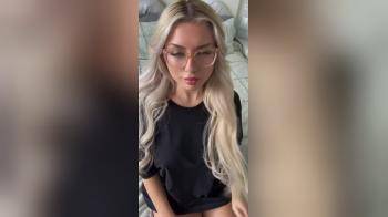 video of blonde loses her shirt