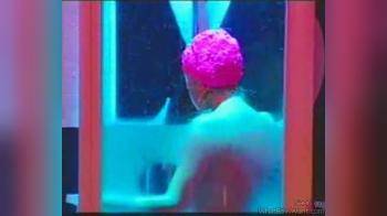 video of Pink shower cap