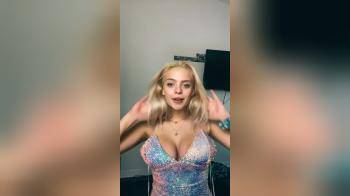 video of Cute busty blonde with big eyes 7