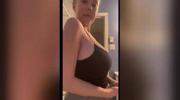 video of proud of her big boobs