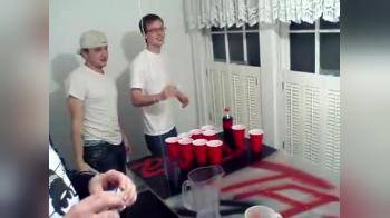 video of Drunk and Naked Beerpong