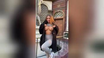 video of Nice tits outside hotel