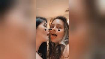 video of Two hot girls kissing