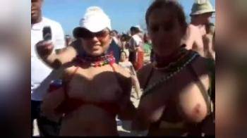 video of beach girls tits out