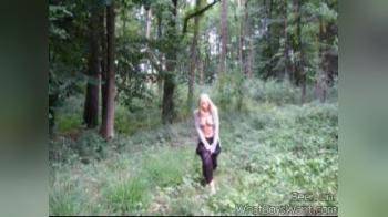 video of blonde in woods 1070722MVI