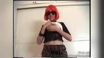 video of Girl with orange wig bj & sex