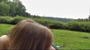 video of Couple having sex in field under her skirt
