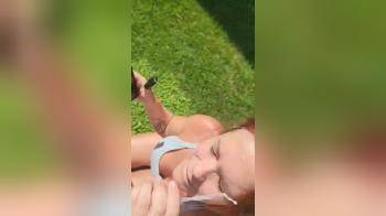 video of Brunette gets hers face painted outdoors