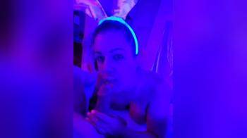 video of bunny in blue light