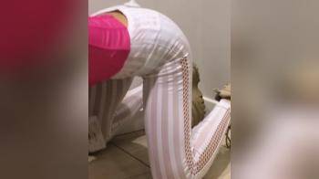 video of wiggling her ass while trying clothes on