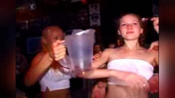 video of bottomless girl gets wet